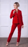 Женский брючный костюм "CLASSIC RED"