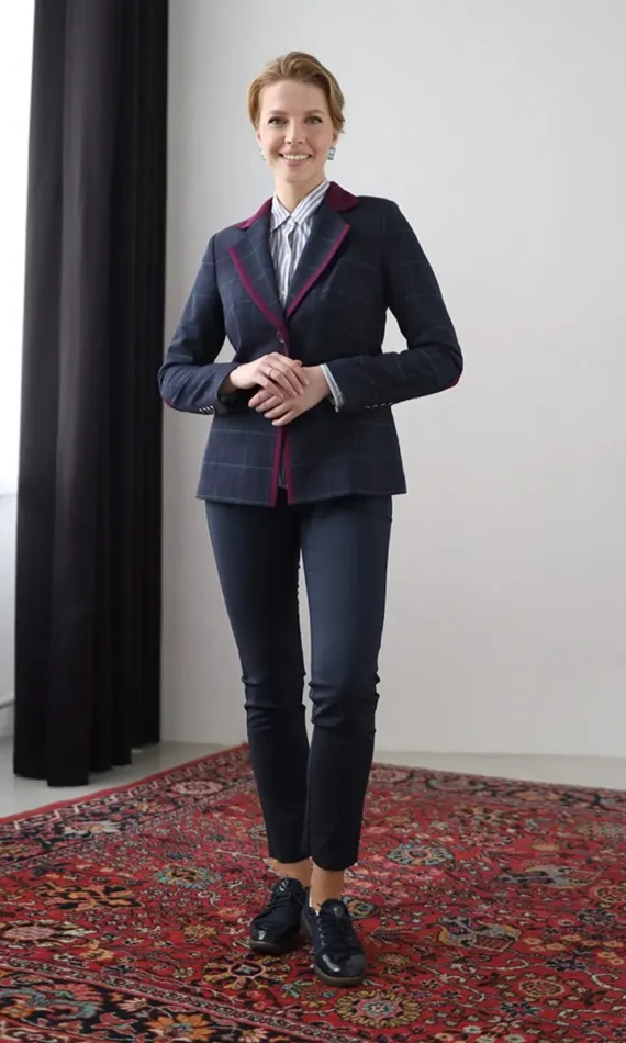 Пиджак женский Вечерний MANHATTAN с заплатками в английском стиле из итальянской шерсти